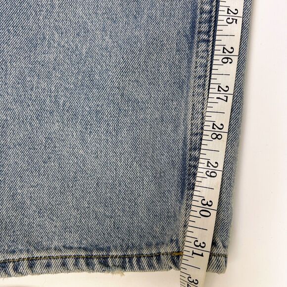 We the Free People Lasso High Rise Jeans Distressed Light Wash Blue Denim Sz 30 - Picture 9 of 16